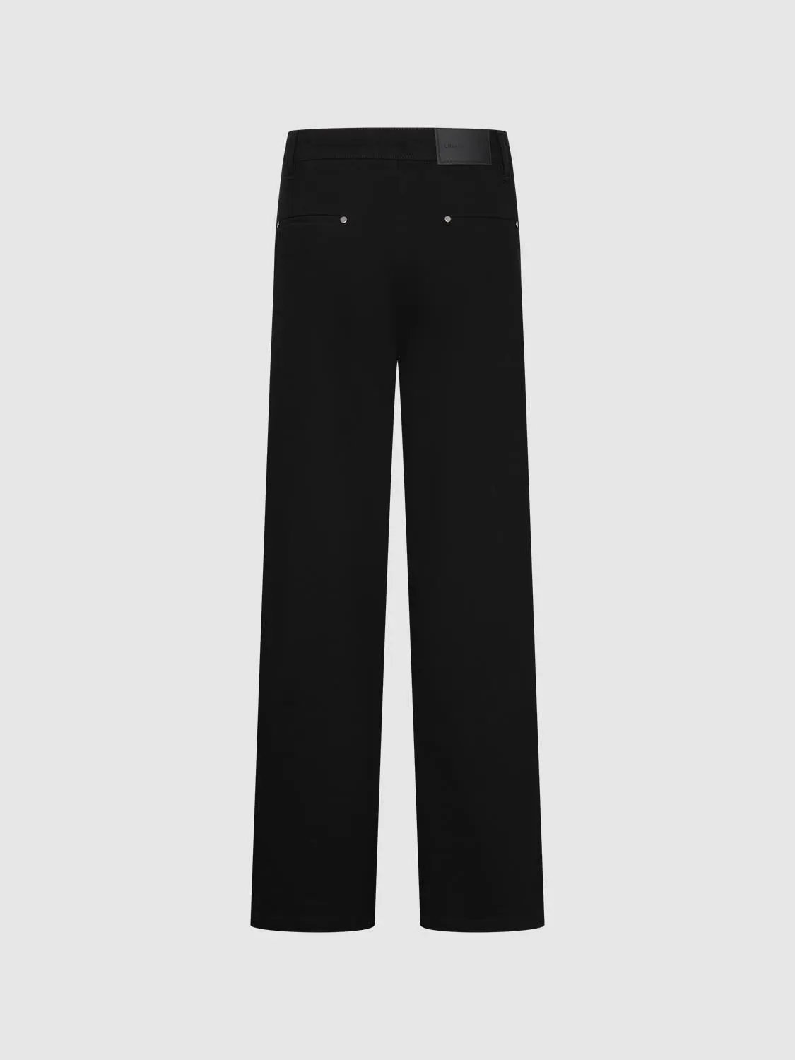 High Rise Ripped Lace Panel Wide Leg Cotton Jeans