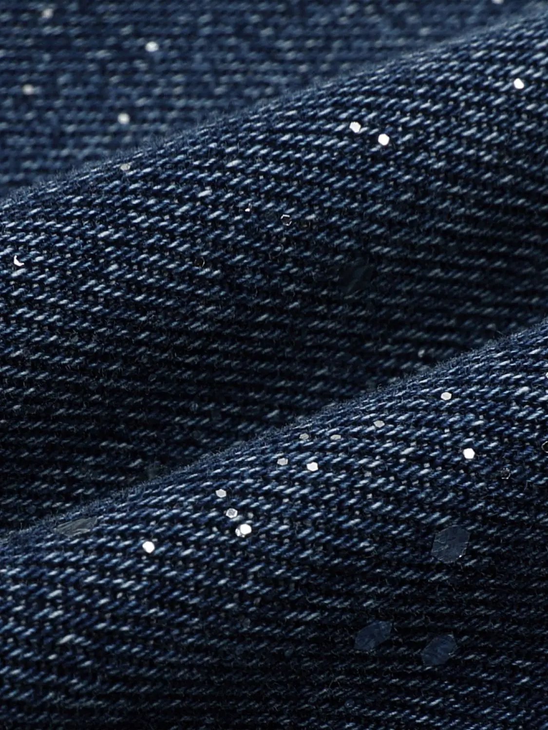 Speckled Wash Wide-leg Denim Jeans