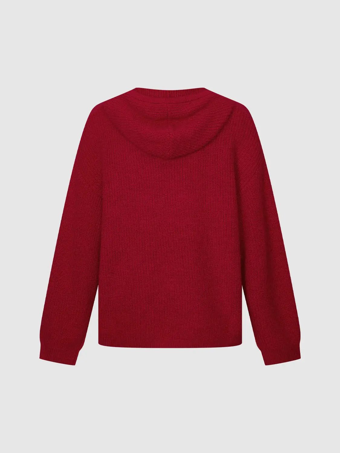 Boxy Textured Knit Crew Neck Long Sleeve Sweater