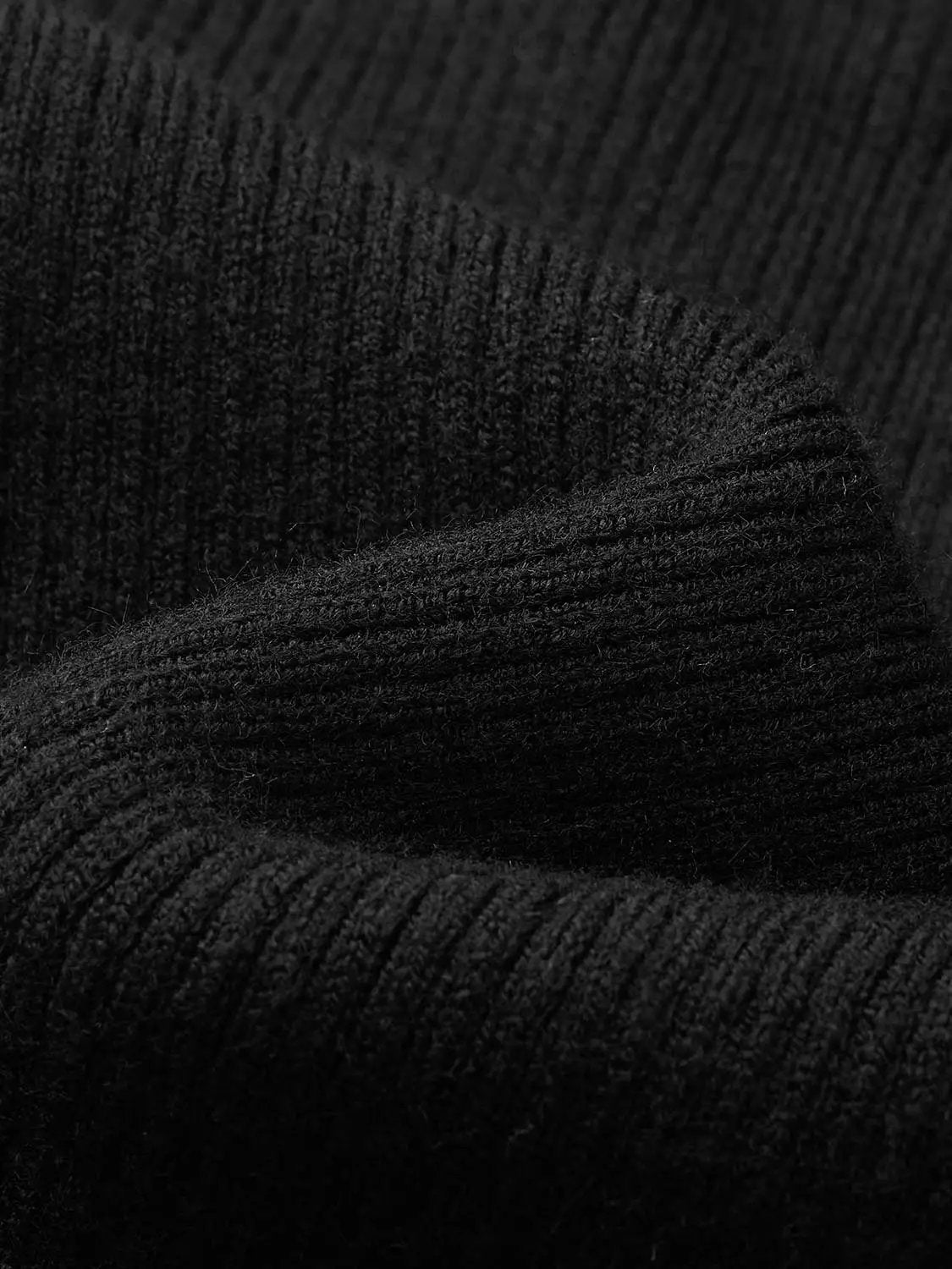 Ribbed Fitted Half Zip Long Sleeve Sweater