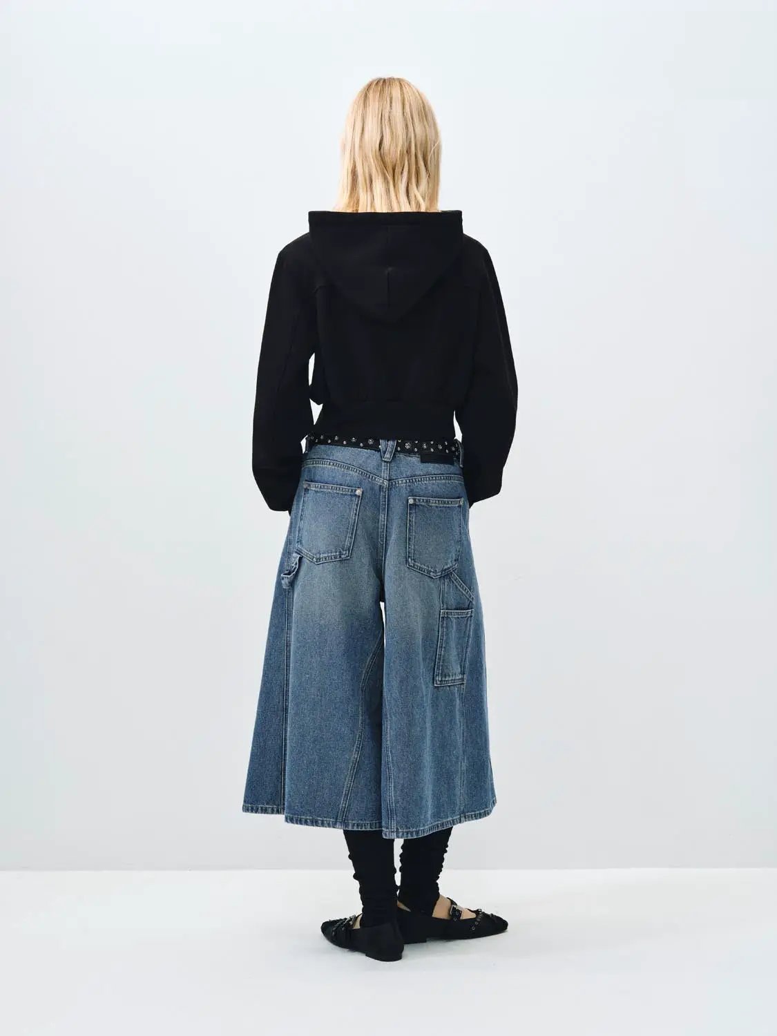 Relaxed Fit Hooded Cotton Zip Front Jacket