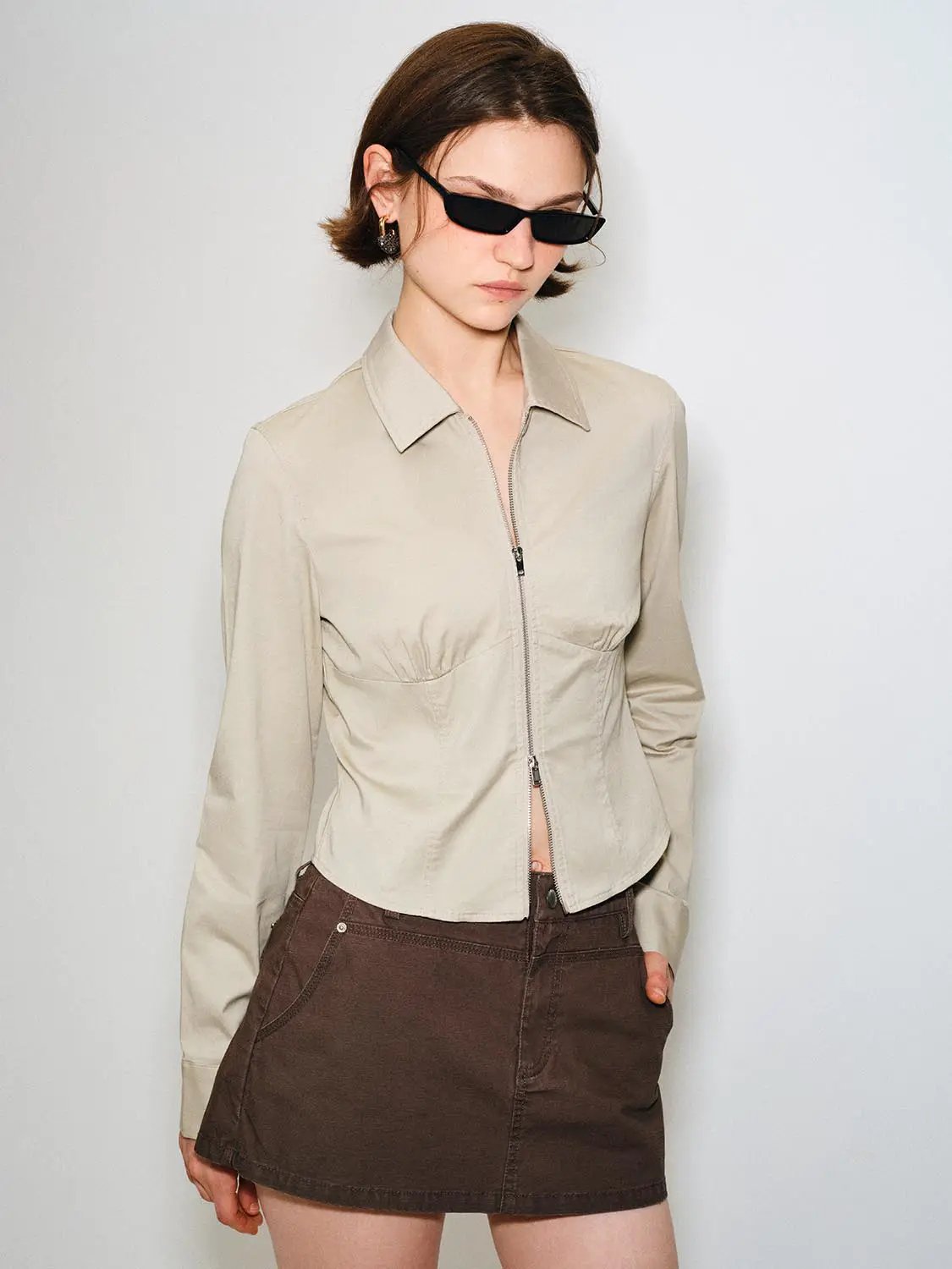Button Front Long Sleeve Shirt