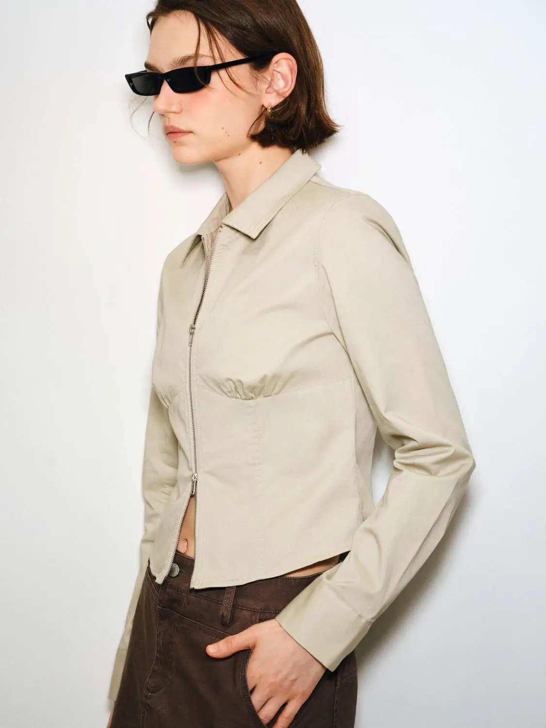 Button Front Long Sleeve Shirt