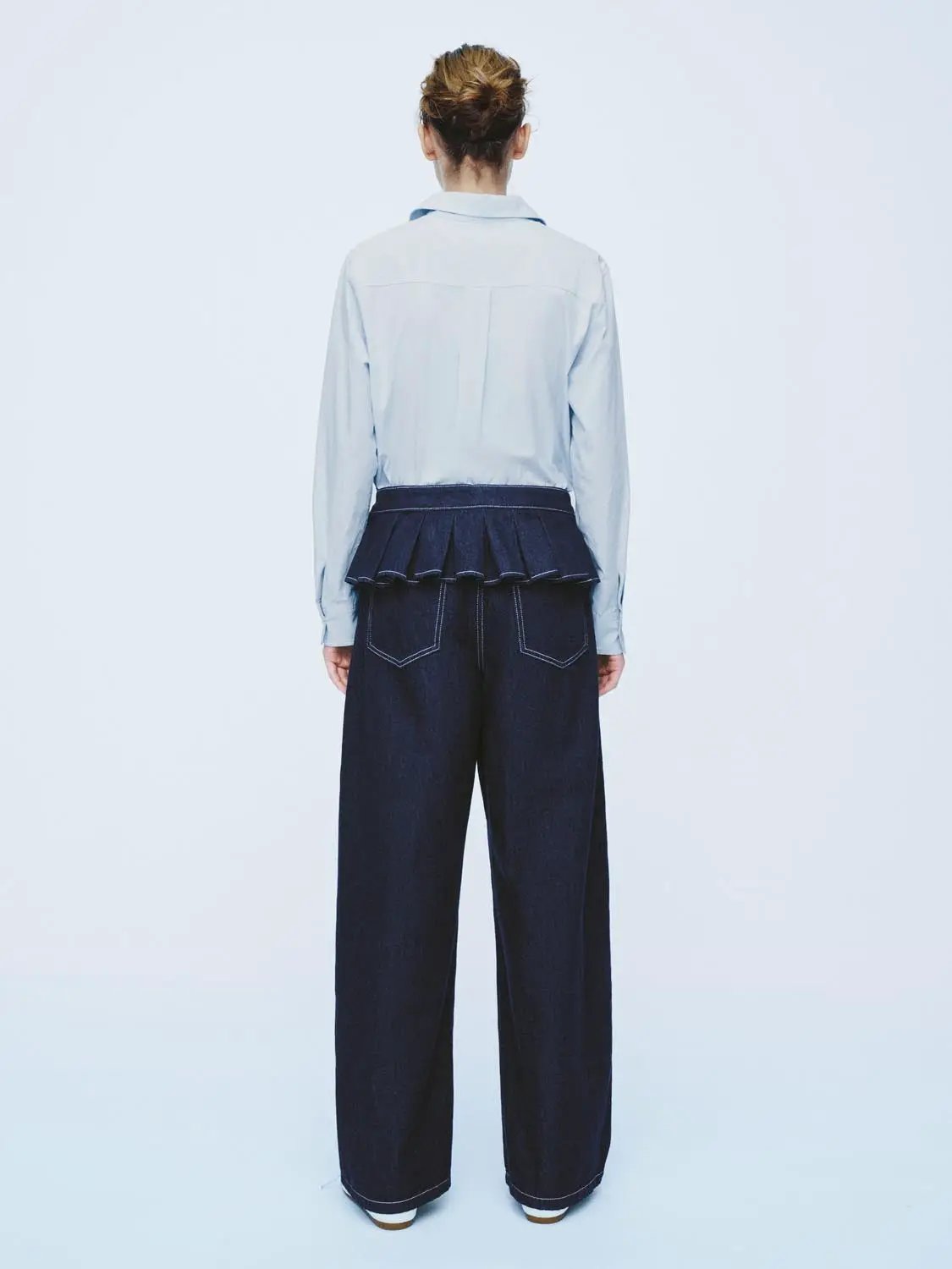 Embroidered Cotton Button Front Long Sleeve Shirt
