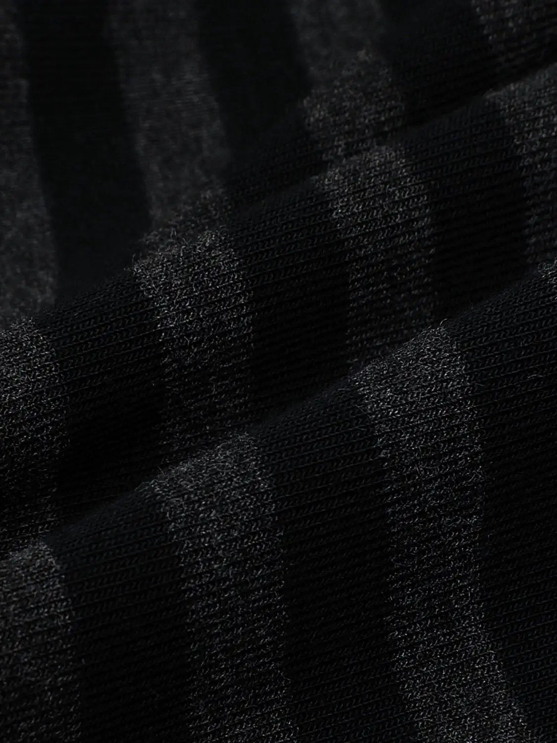 Ruched Side Dark Striped V-neck Long Sleeve Hoodie