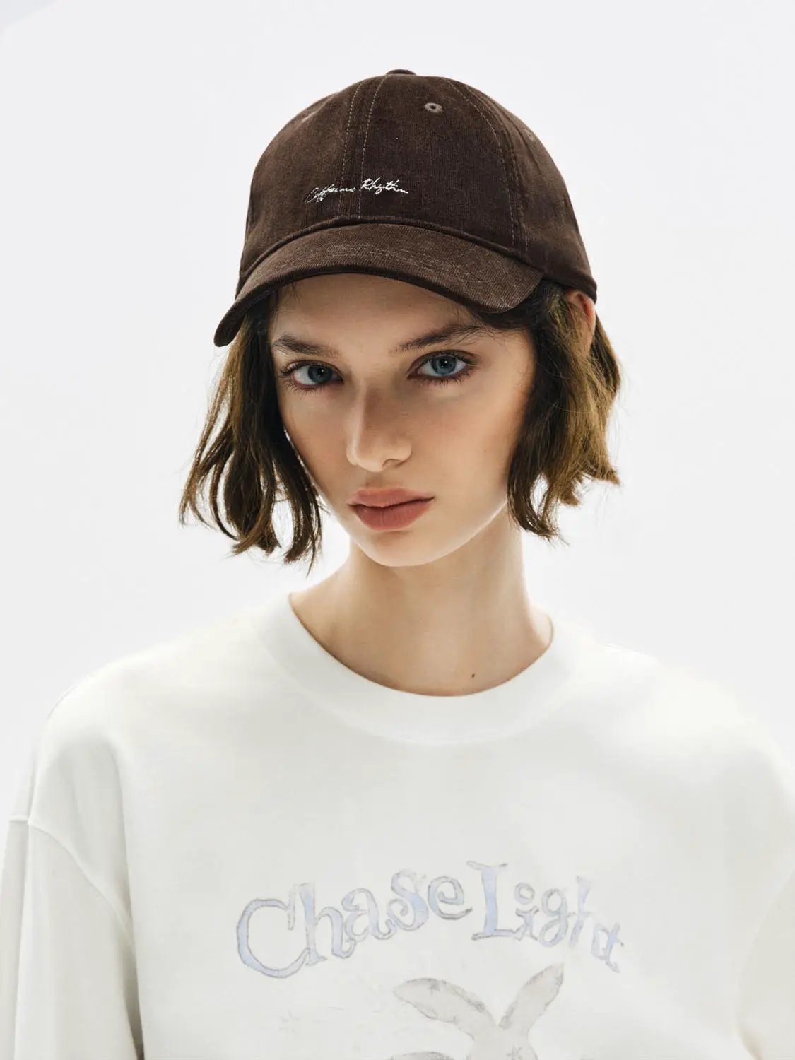 Graphic Print Crew Neck Long Sleeve Cotton Blend T-Shirt