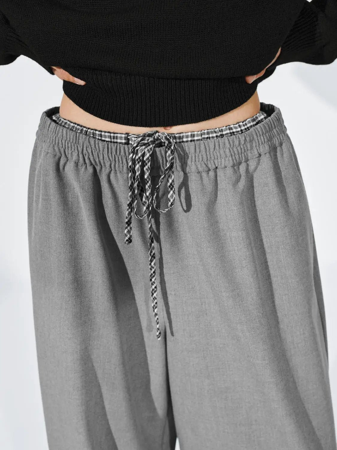 Drawstring Waist Loose Wide Leg Casual Sweatpants