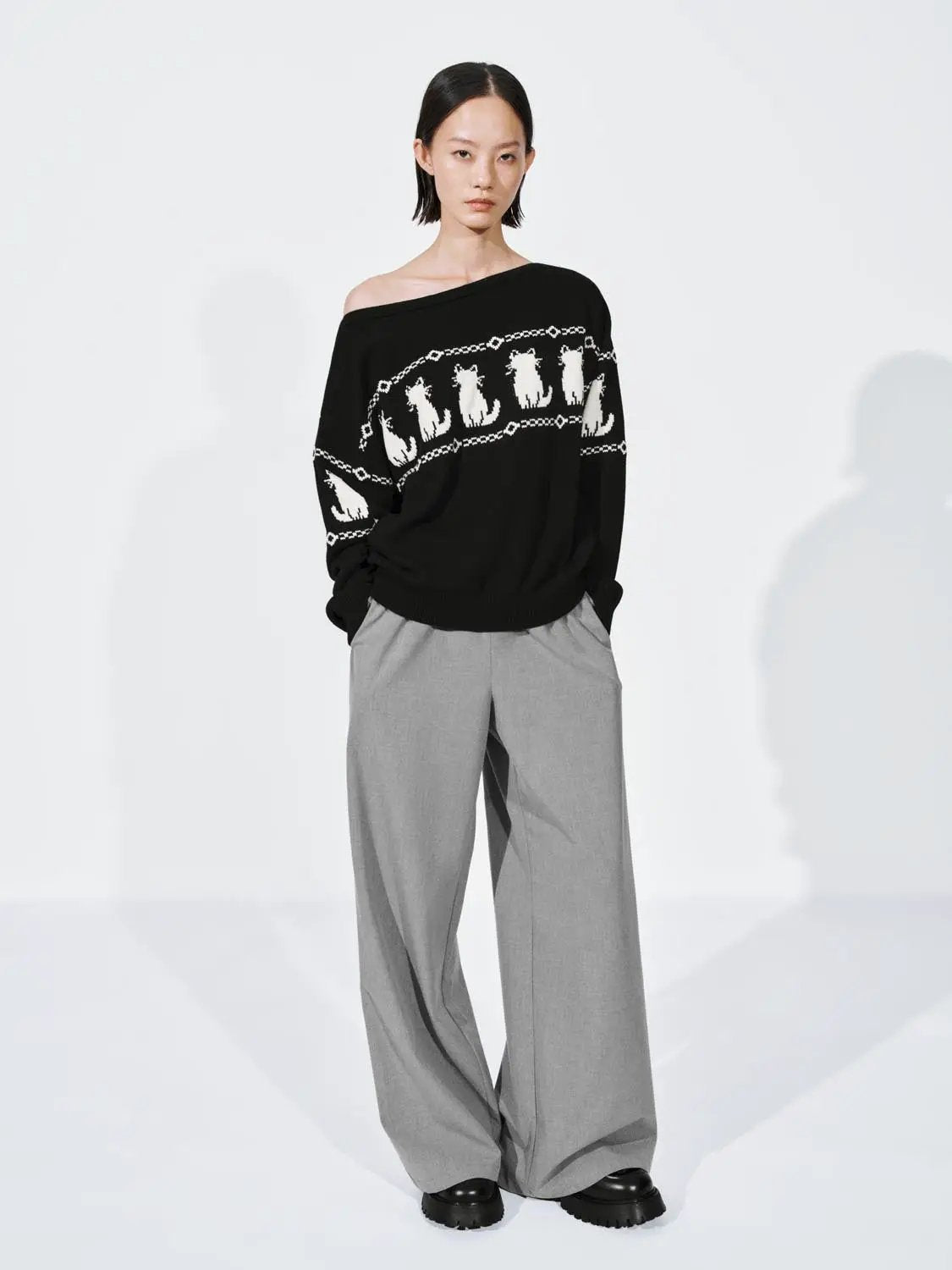 Drawstring Waist Loose Wide Leg Casual Sweatpants