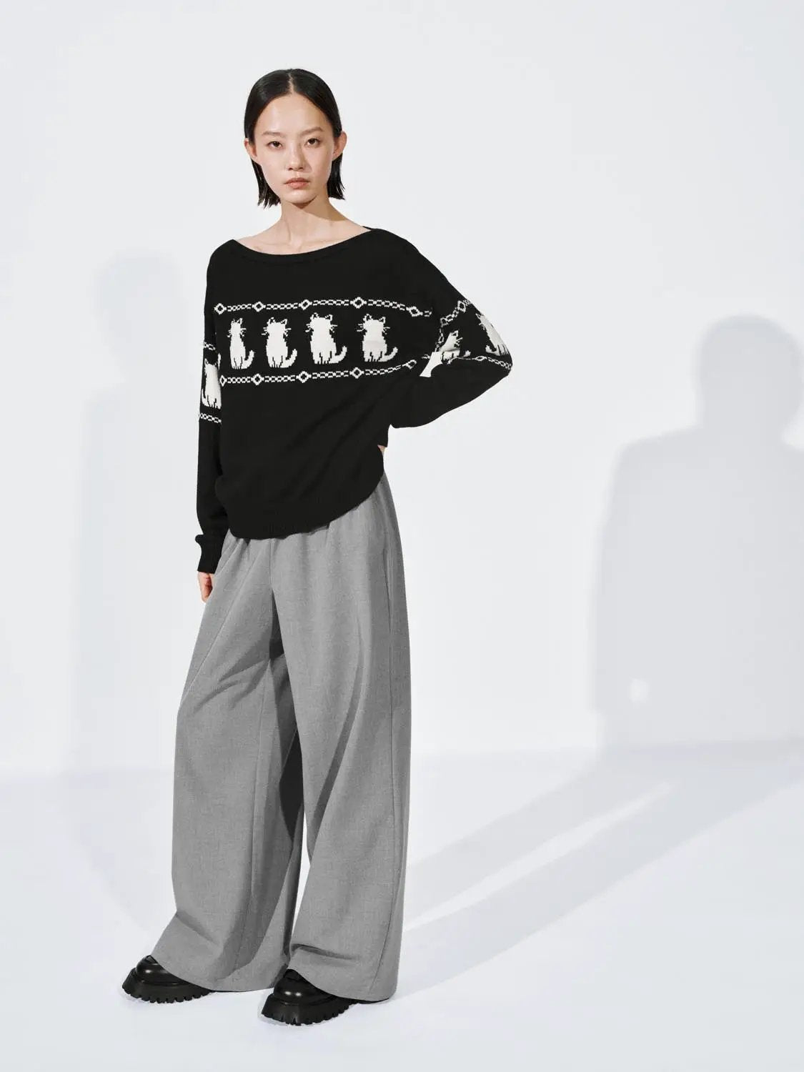 Drawstring Waist Loose Wide Leg Casual Sweatpants