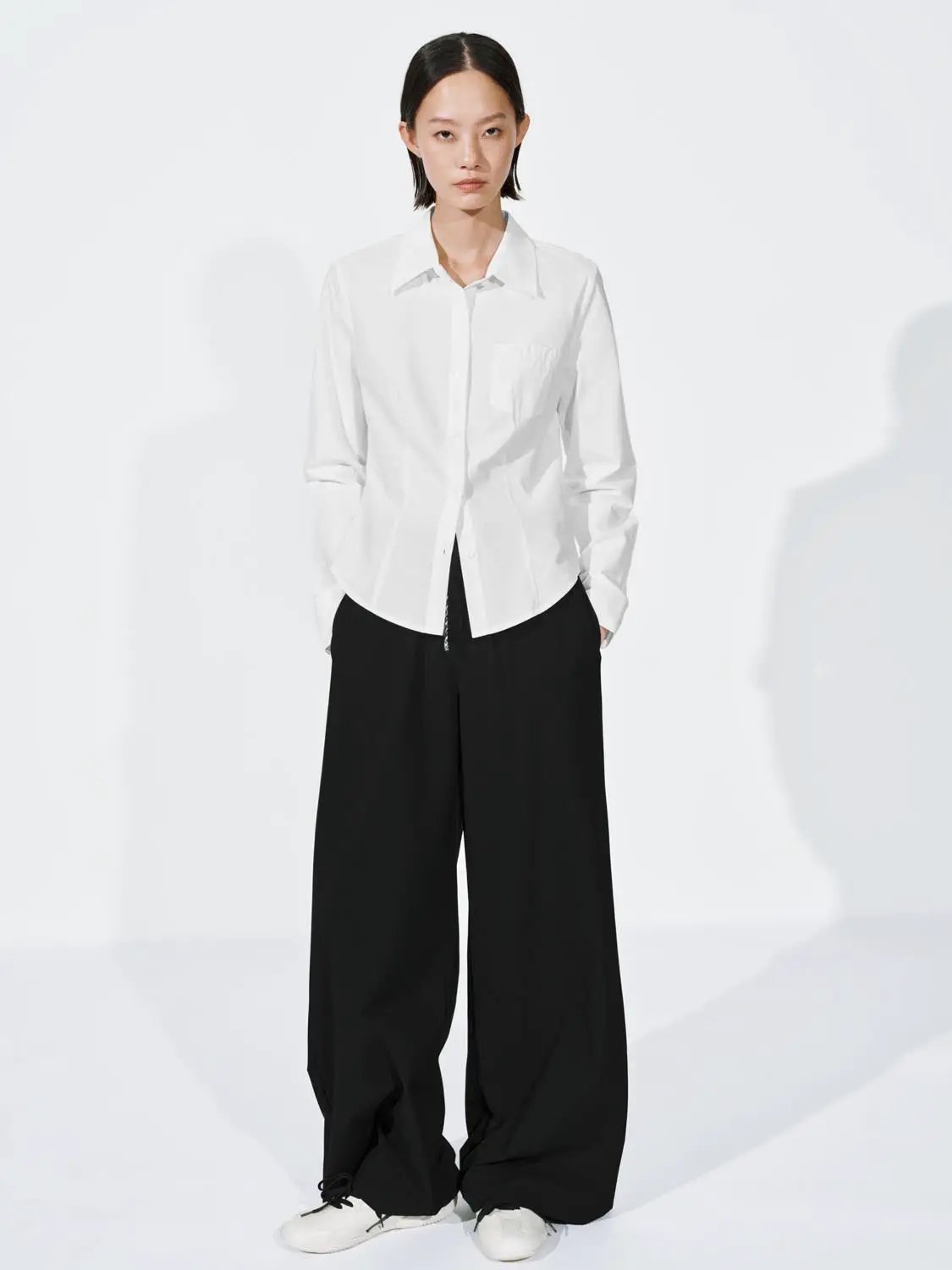Drawstring Waist Loose Wide Leg Casual Sweatpants