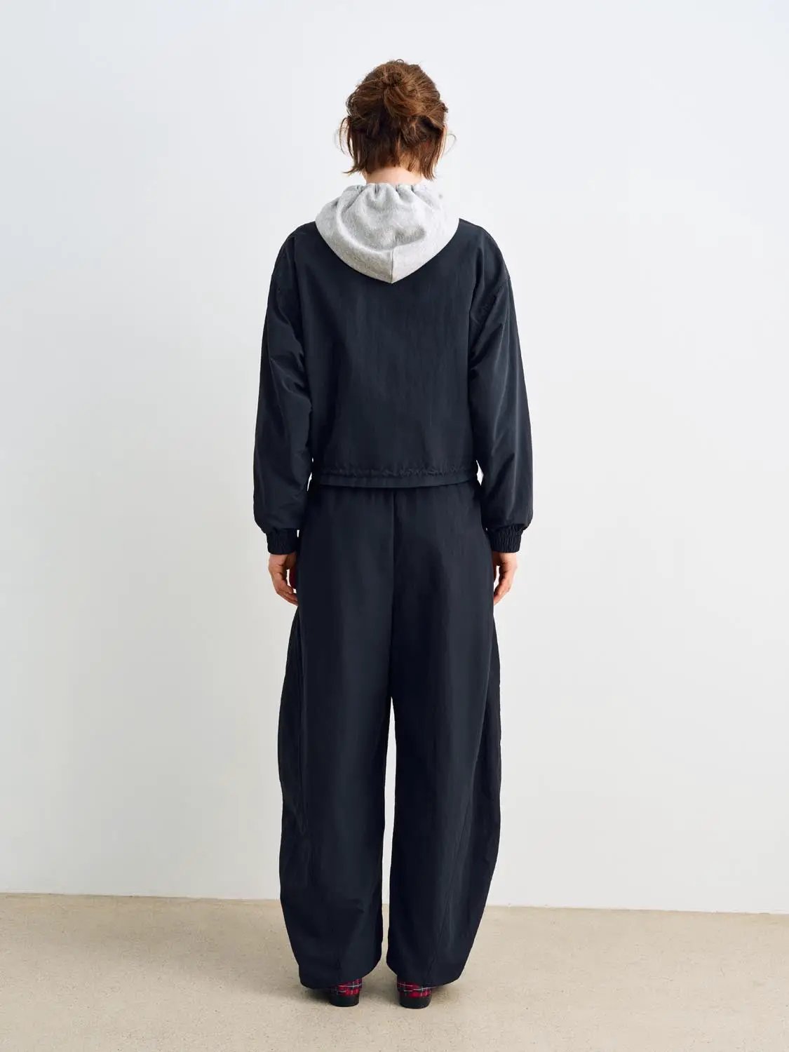 Drawstring Elastic High-waisted Wide-leg Pants