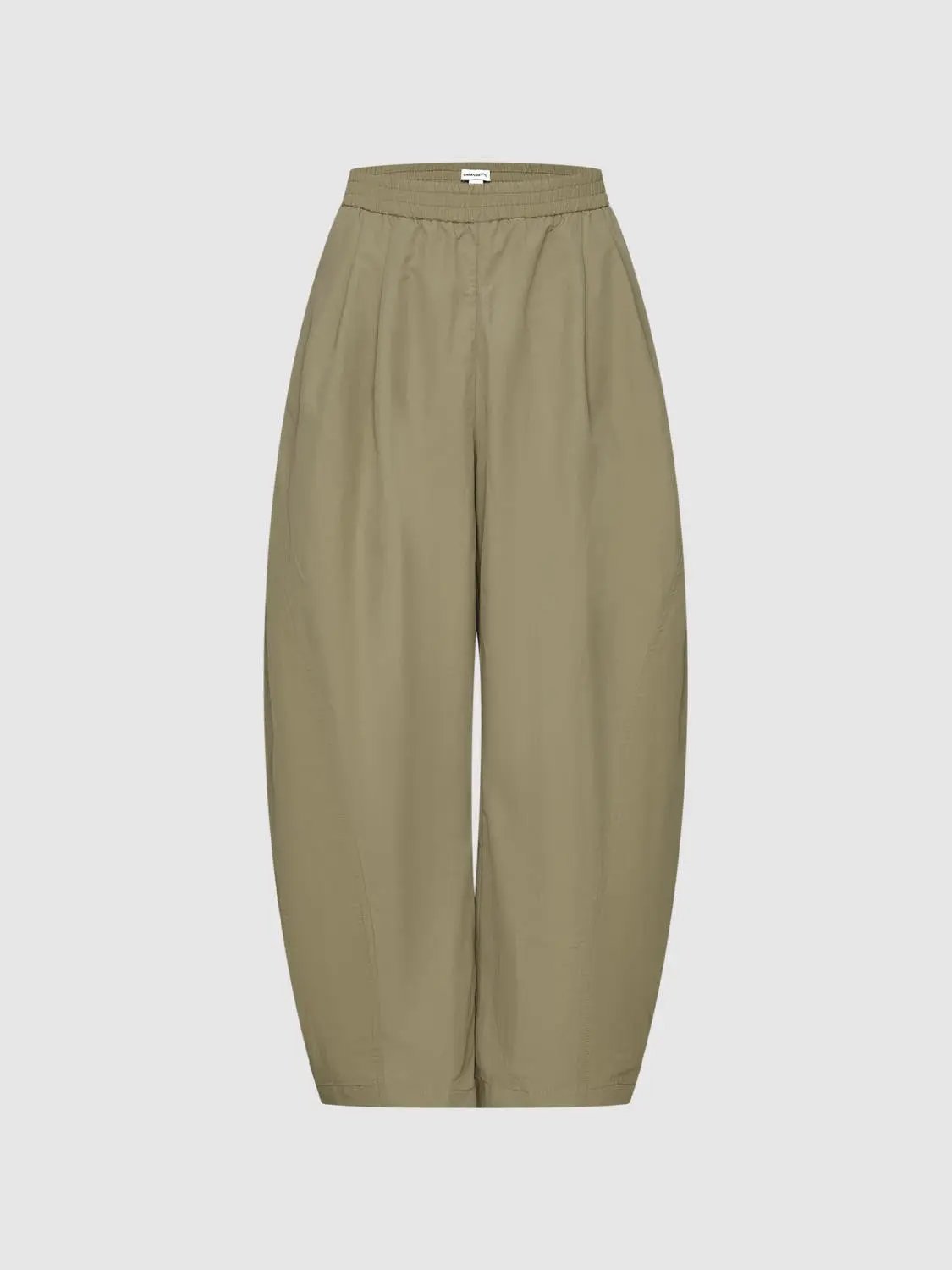 Drawstring Elastic High-waisted Wide-leg Pants