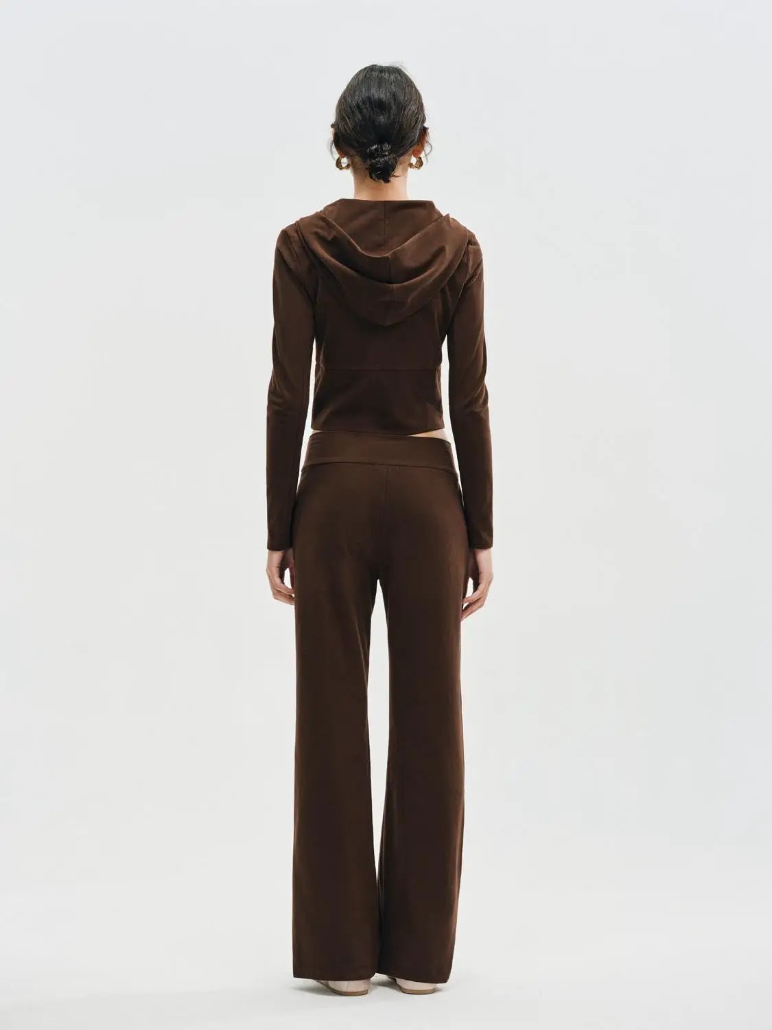 Flare Wide-leg High-waisted Cotton Pants