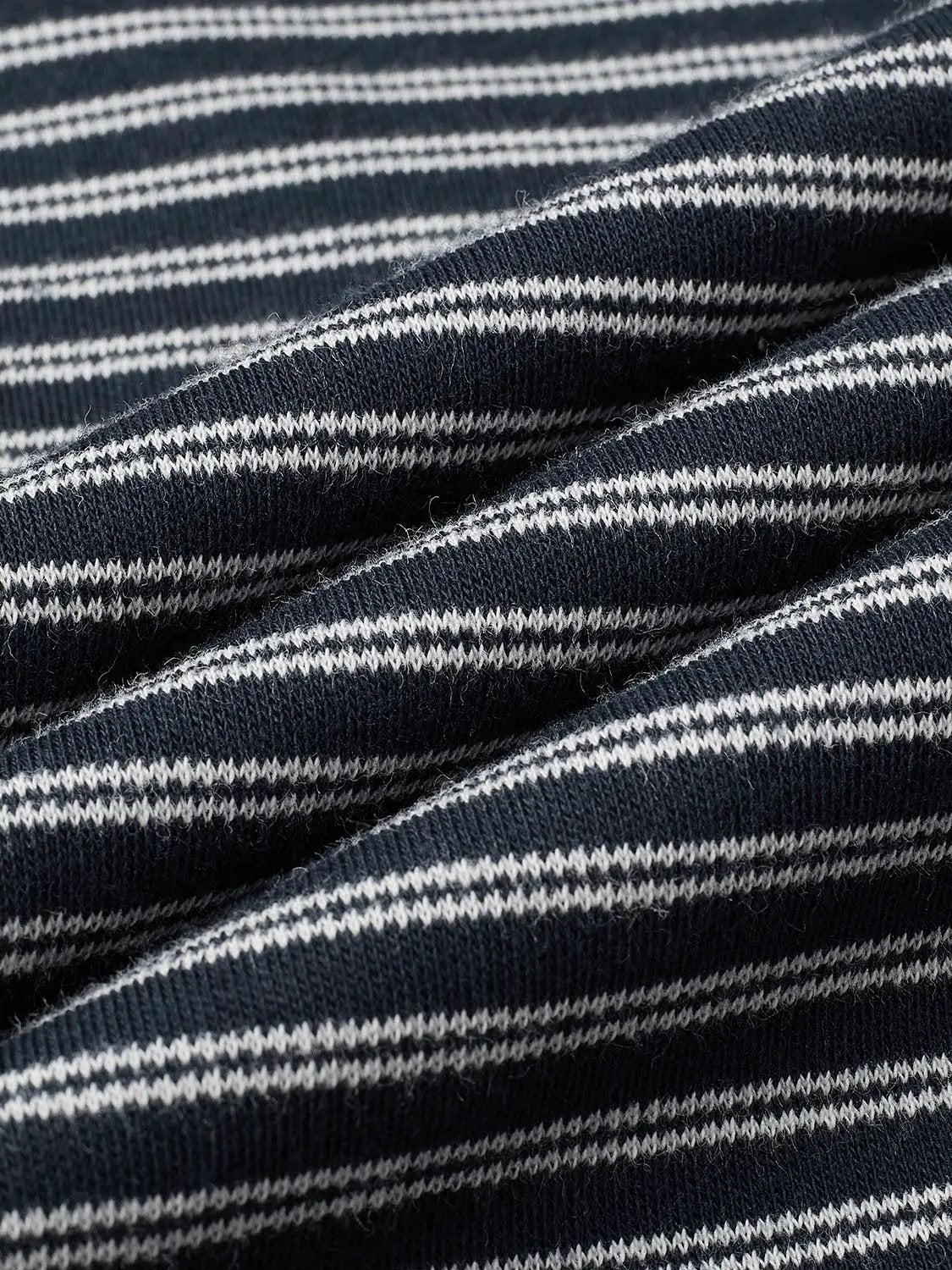 Drawstring Waist Striped Cotton Blend Wide-leg Pants