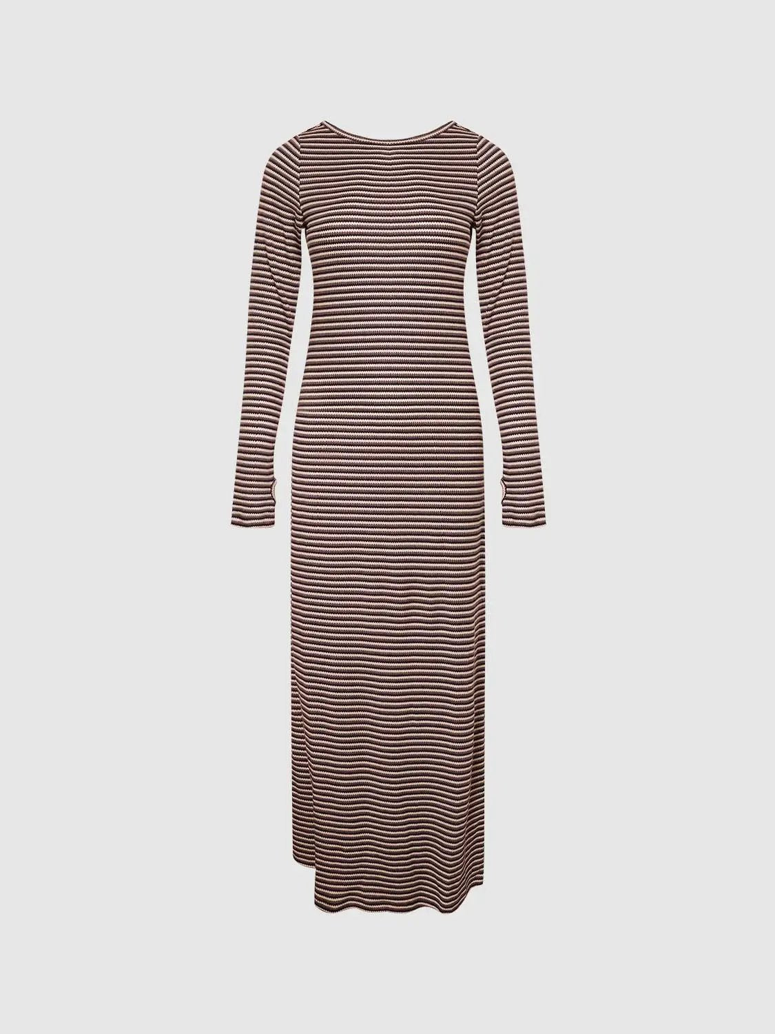 Back Cut-Out Striped Maxi Dresses
