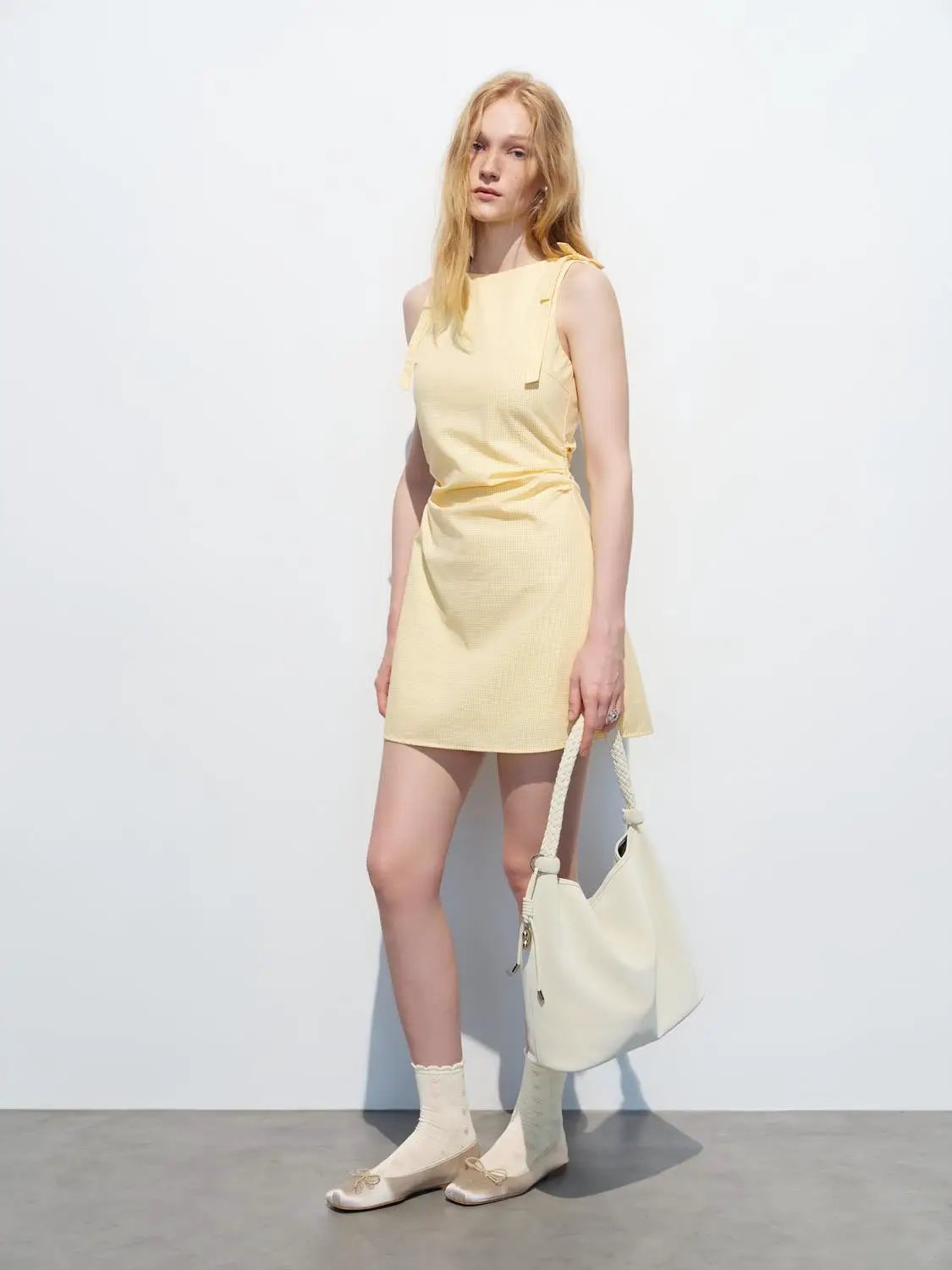 Subtle Stretch Sleeveless A-Line Mini Dress