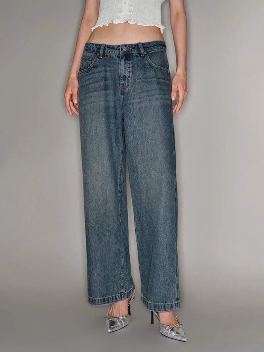 Wide-leg Medium Stretch Lyocell Cotton Blend Jeans