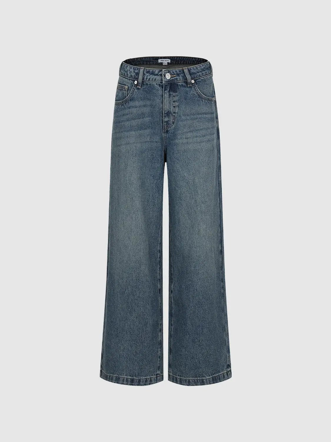 Wide-leg Medium Stretch Lyocell Cotton Blend Jeans