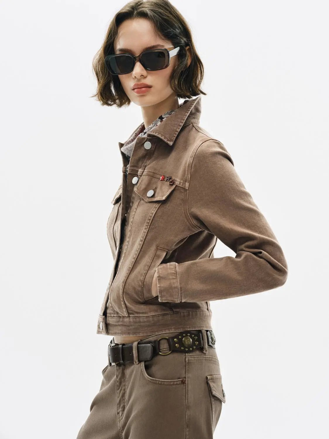 Long Sleeve Cotton Button Trucker Jacket
