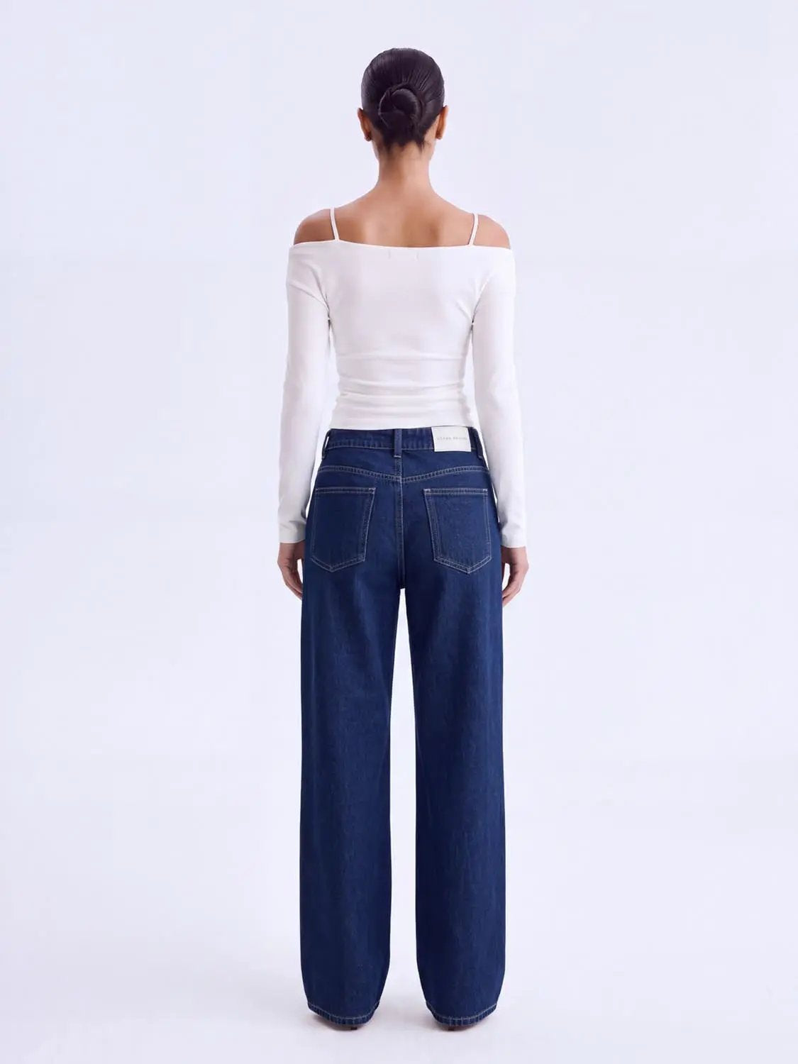 Mid-rise Wide-leg Cotton Jeans
