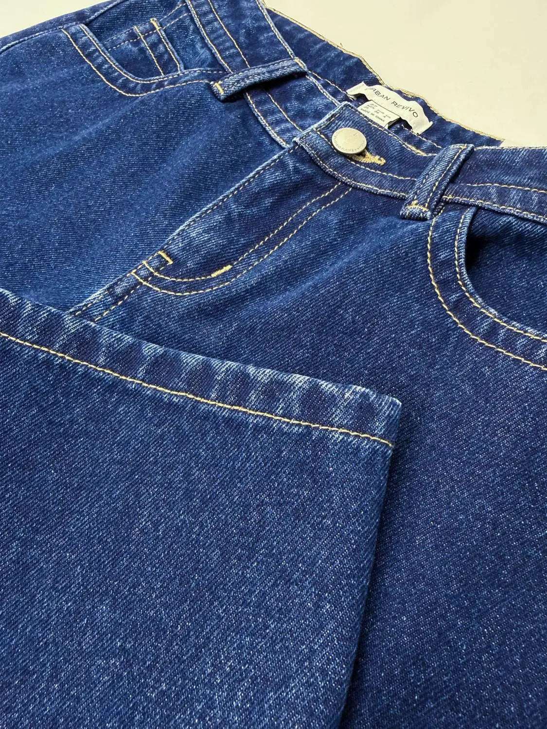 Mid-rise Wide-leg Cotton Jeans