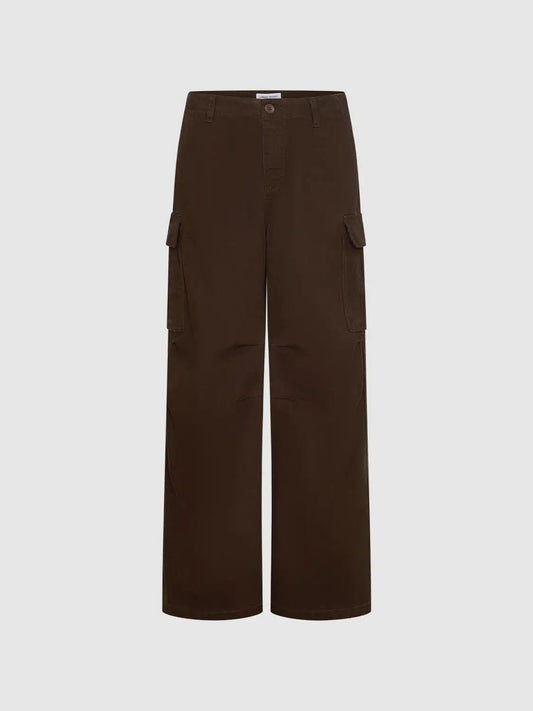 Medium Weight Stretch Wide-leg Cotton Cargo Pants