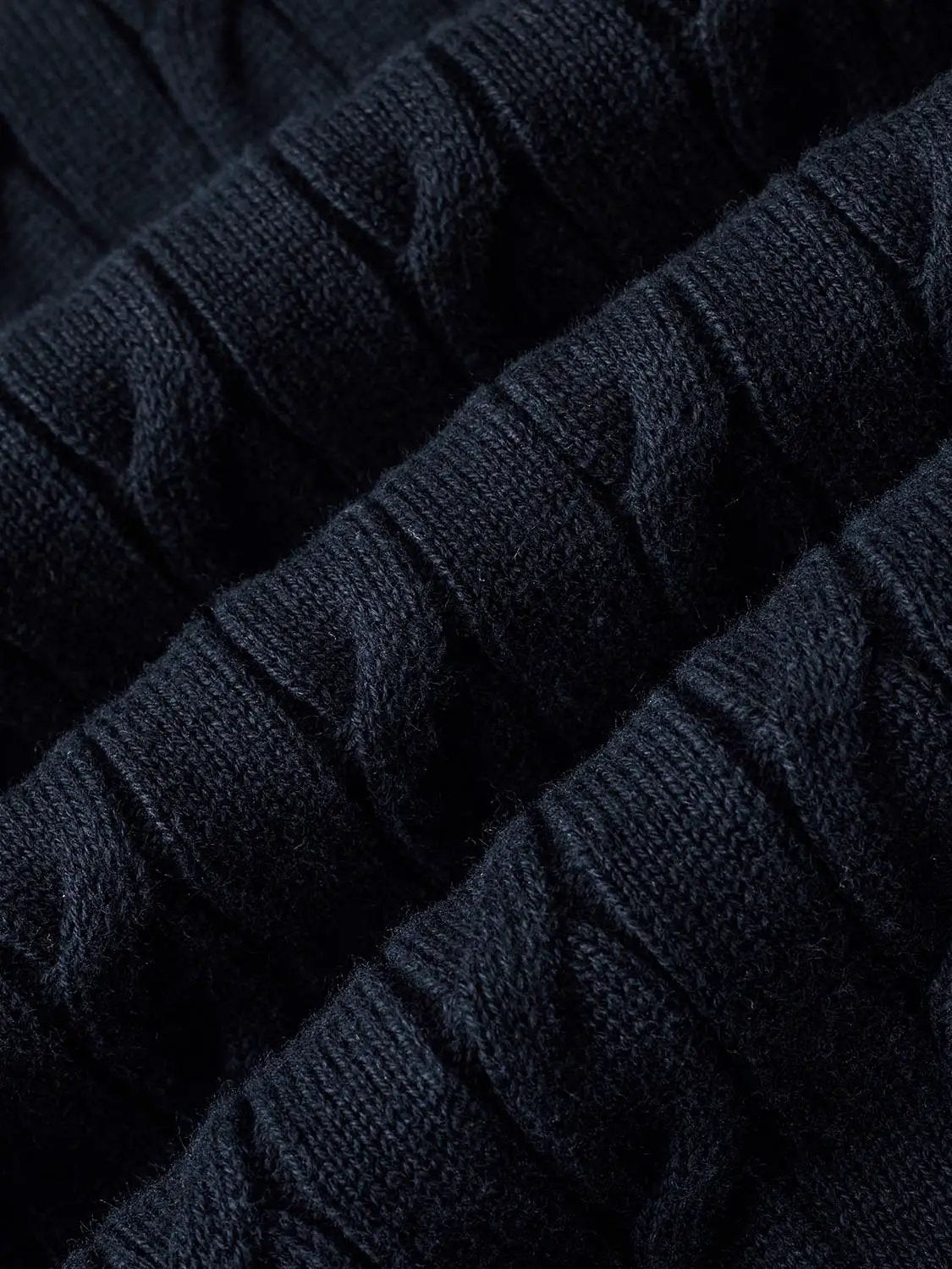 Polo Collar Cable Knit Button Front Cropped Cotton Top