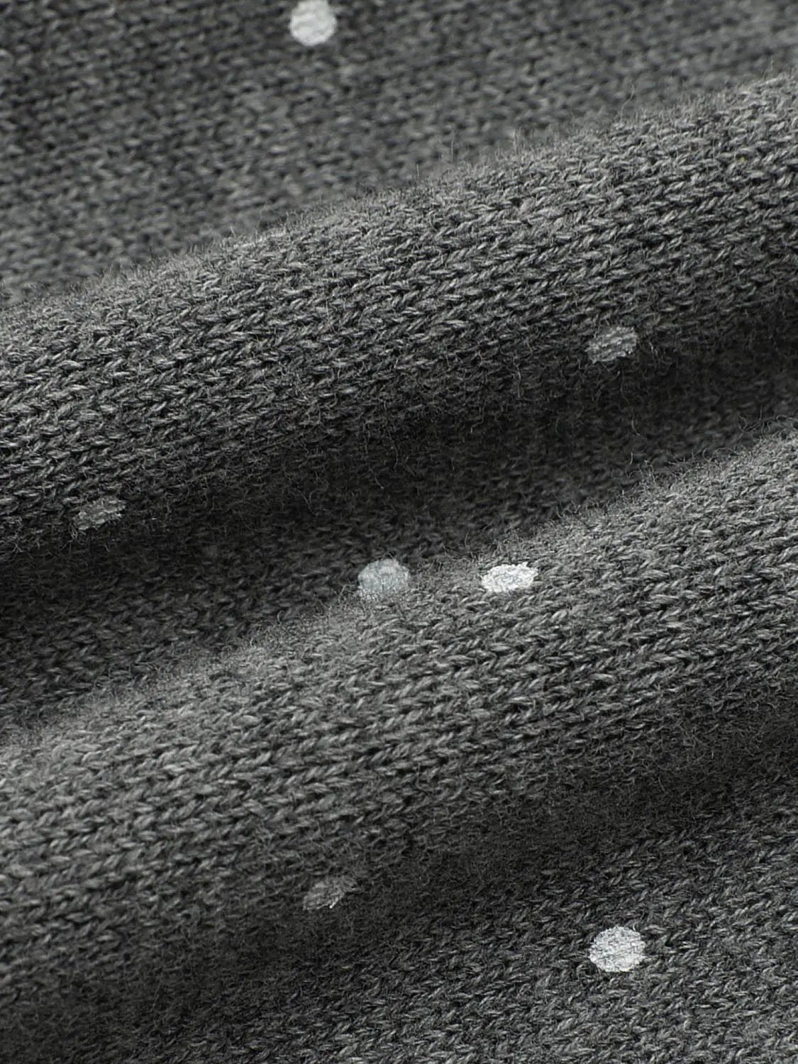 Polka Dot Knit Cotton Cardigan