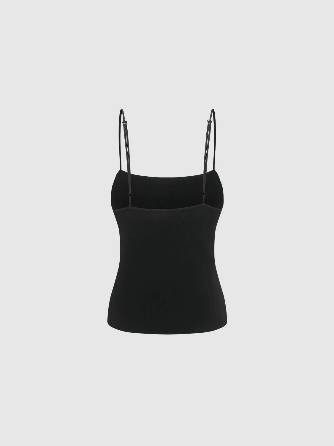 Knit Fitted Sleeveless Cami Top With Adjustable Straps