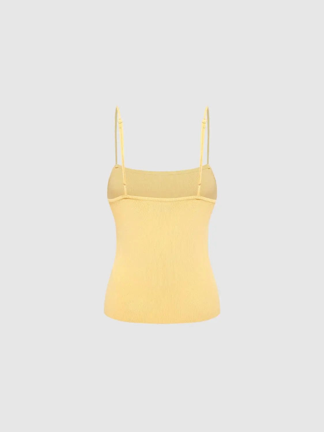 Knit Fitted Sleeveless Cami Top With Adjustable Straps