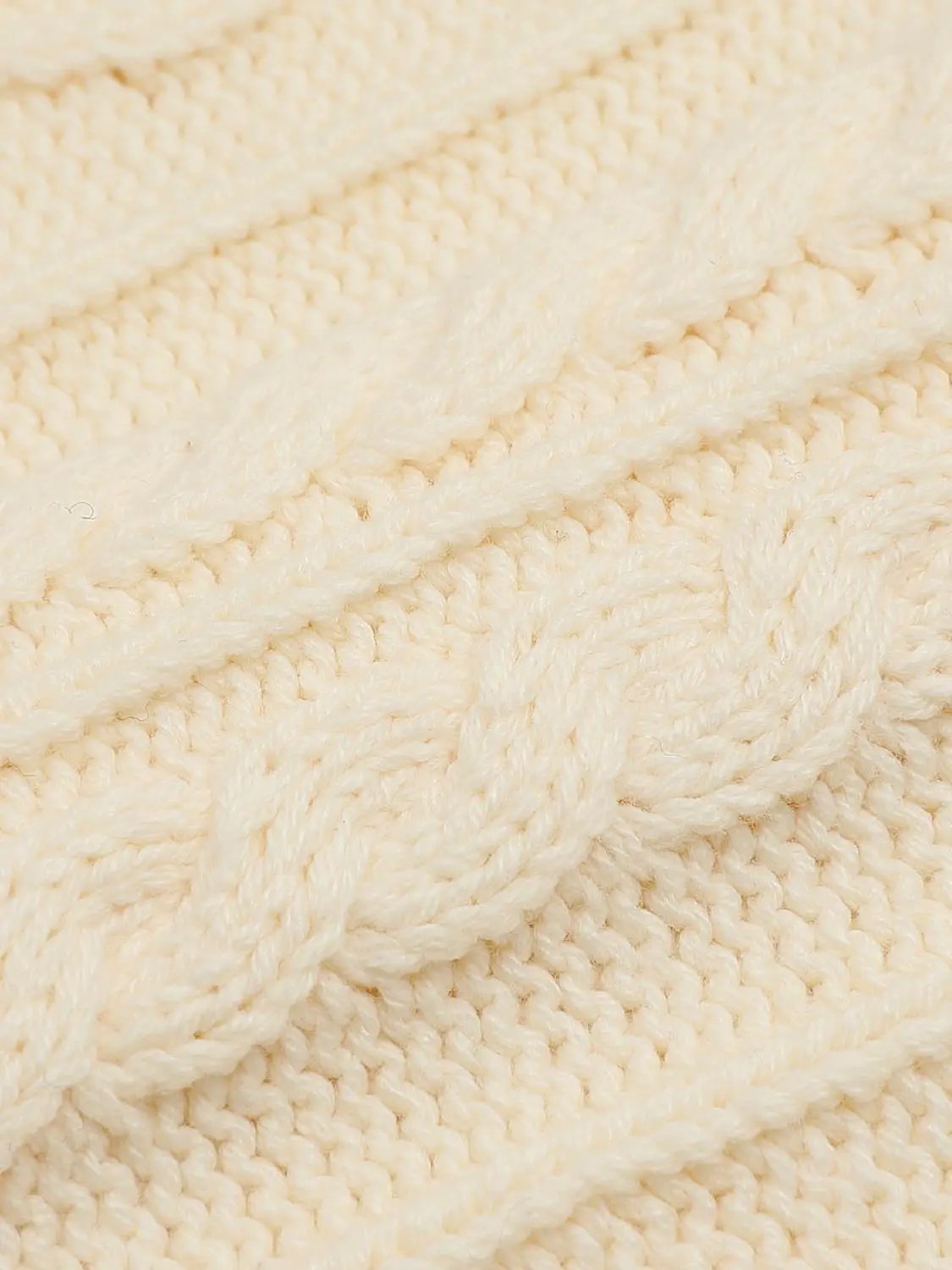 Cable Knit Bow Crew Neck Long Sleeve Cotton Blend Cardigan
