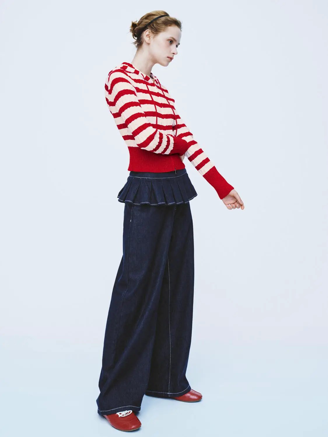 Striped Drawstring Zip Front Long Sleeve Cotton Hoodie