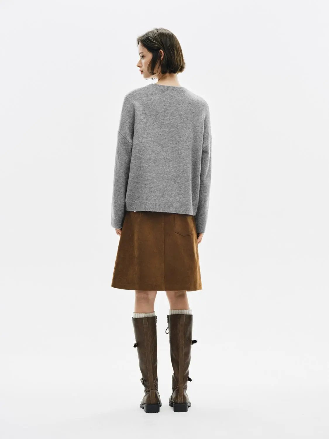 Animal Graphic Oversized Crew Neck Long Sleeve Sweater