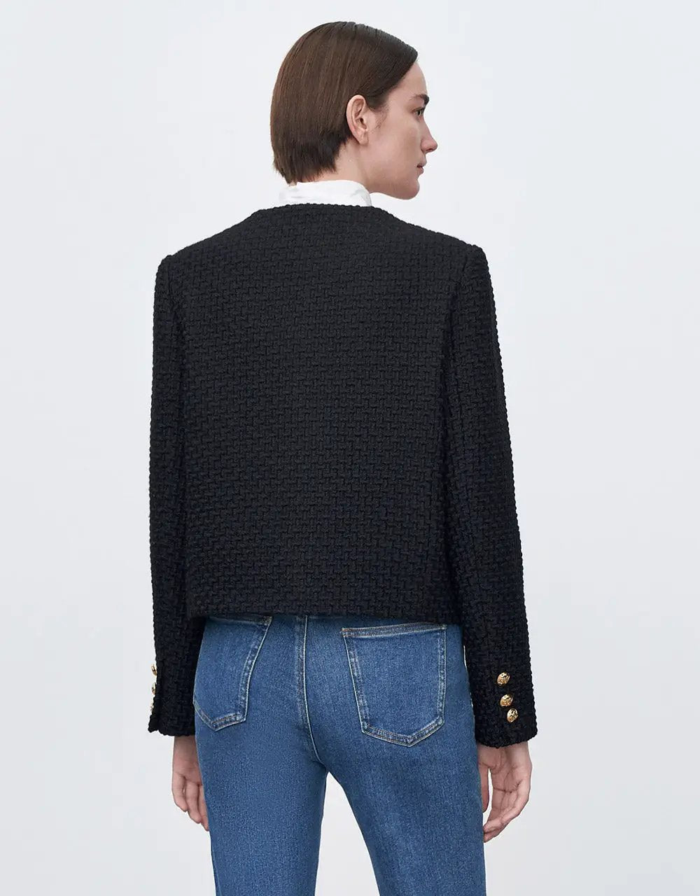 Multi-Pocket Tweed Jacket