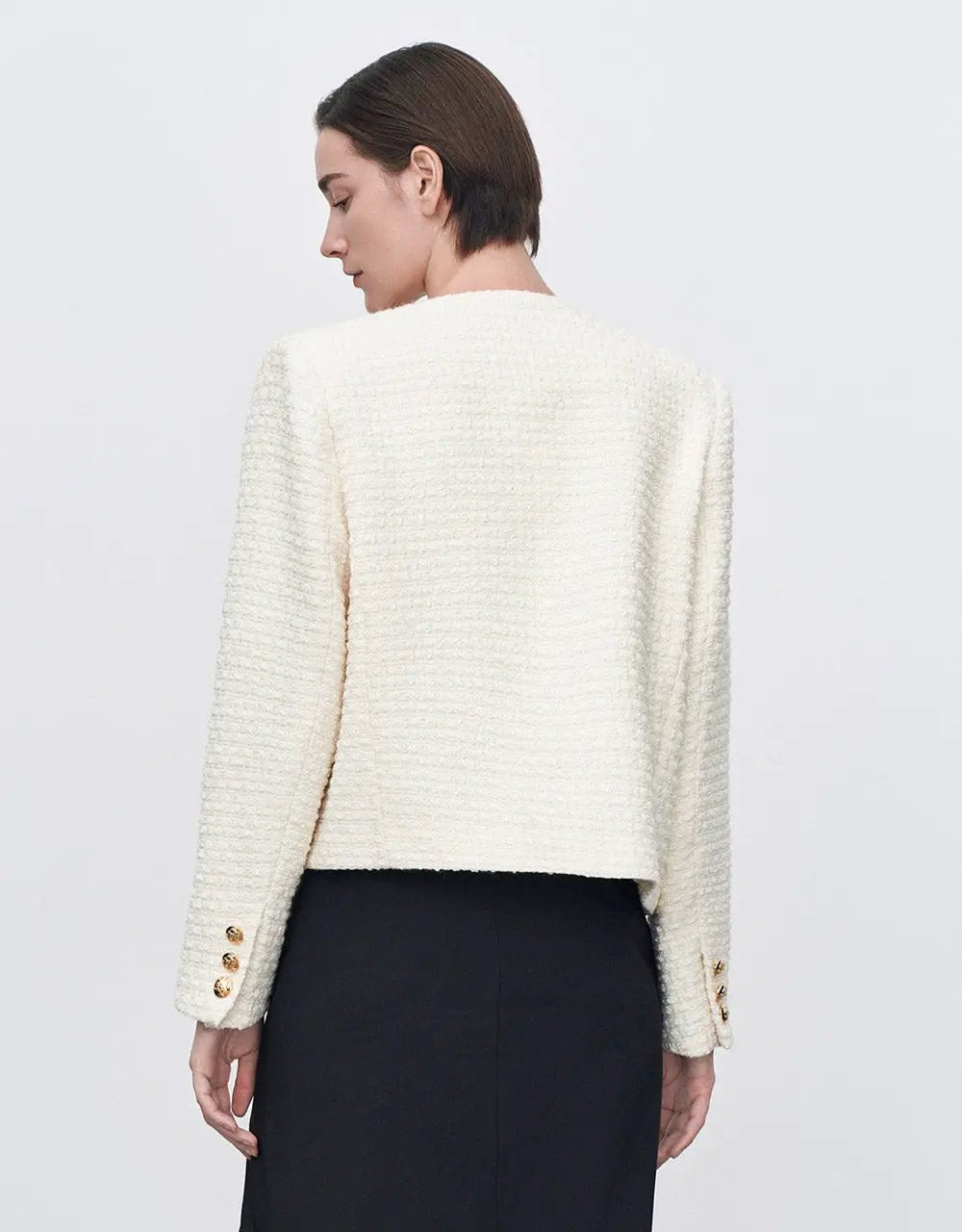 Multi-Pocket Tweed Jacket