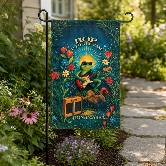 Hop Into The Jam Outdoor Garden Flag