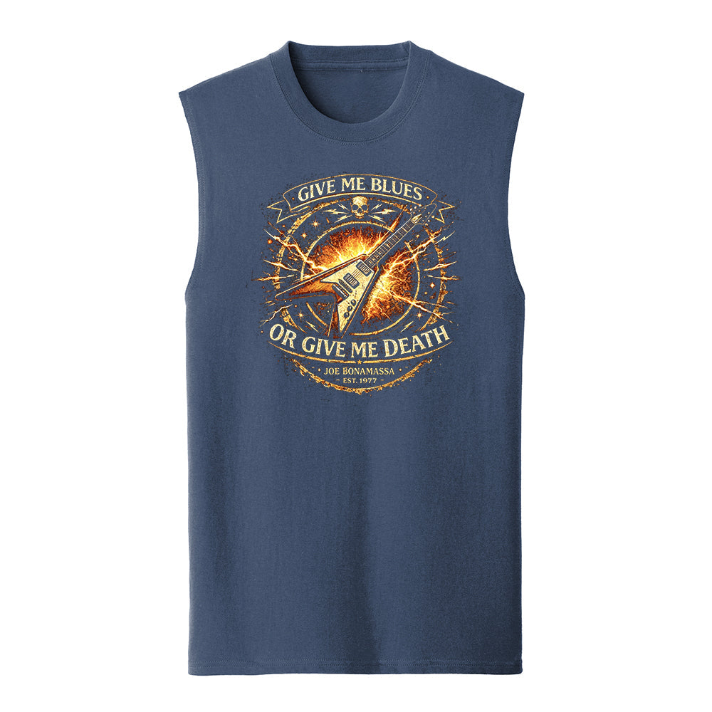 Give Me Blues Or Give Me Death Port & Co™ Sleeveless T-Shirt (Men)