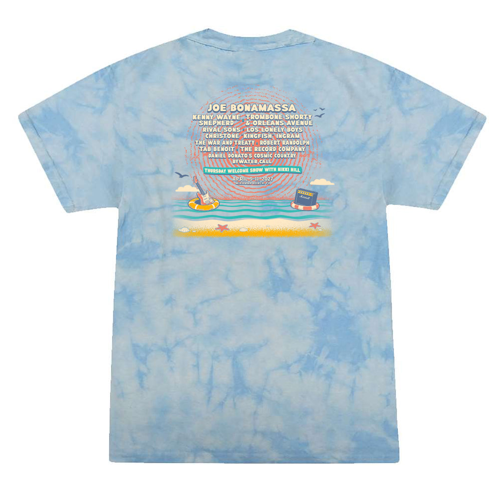 2027 Sound Wave Beach Weekend Crystal Tie Dye T-Shirt (Unisex)