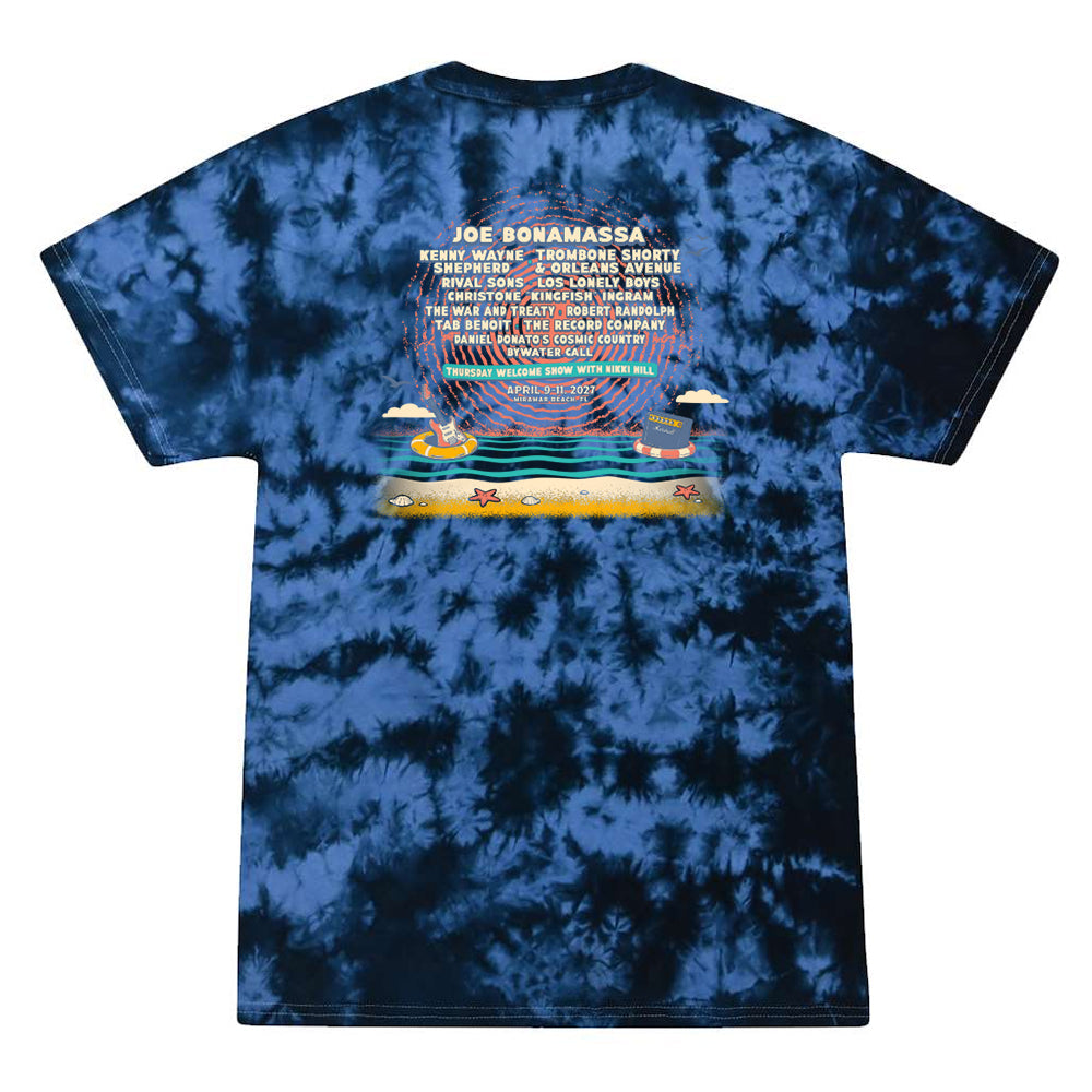 2027 Sound Wave Beach Weekend Crystal Tie Dye T-Shirt (Unisex)