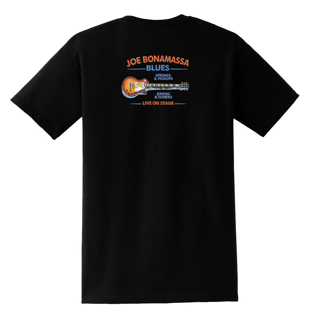 Strings, Pickups & Blues Pocket T-Shirt (Unisex)